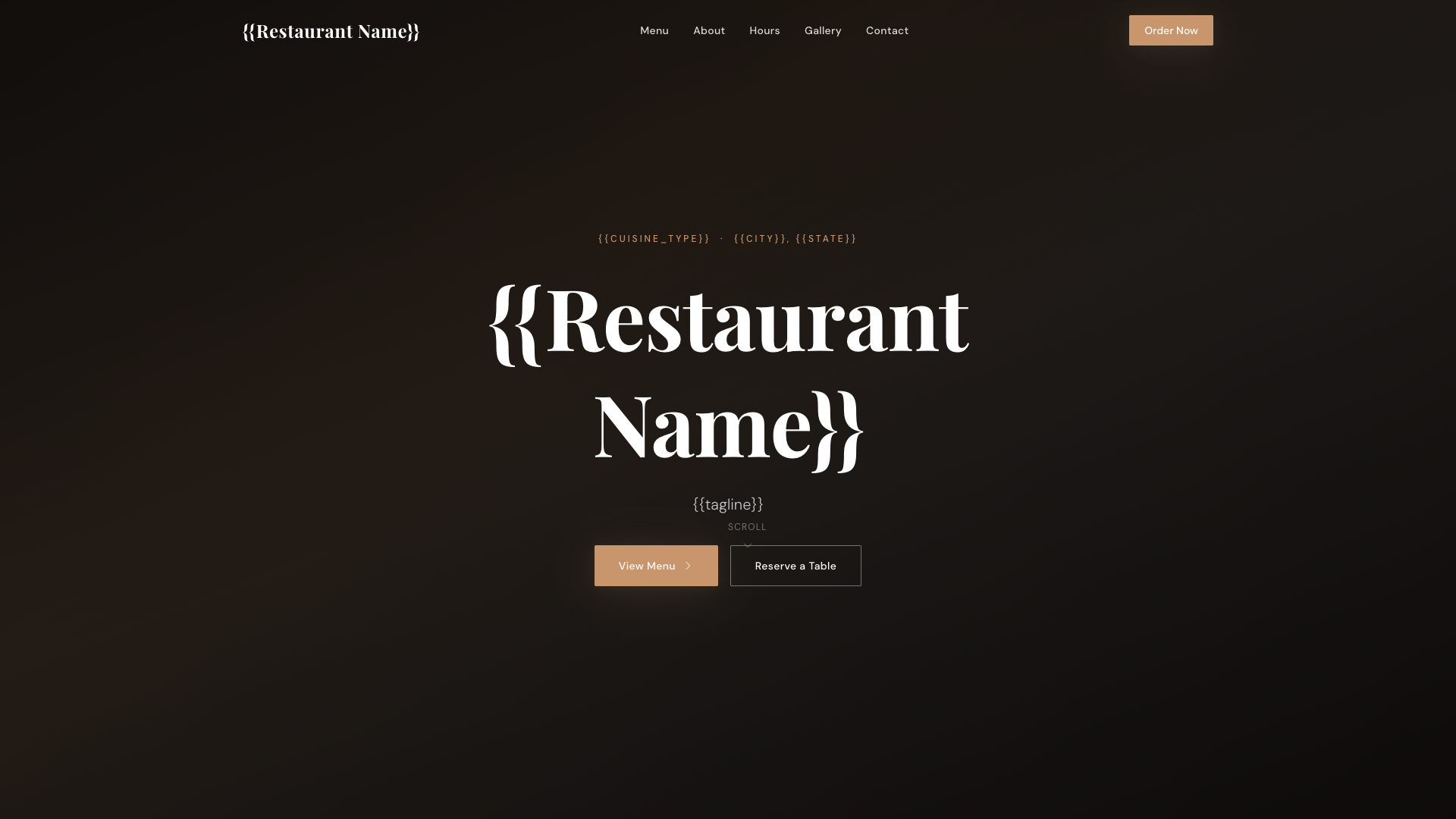 Restaurant website template